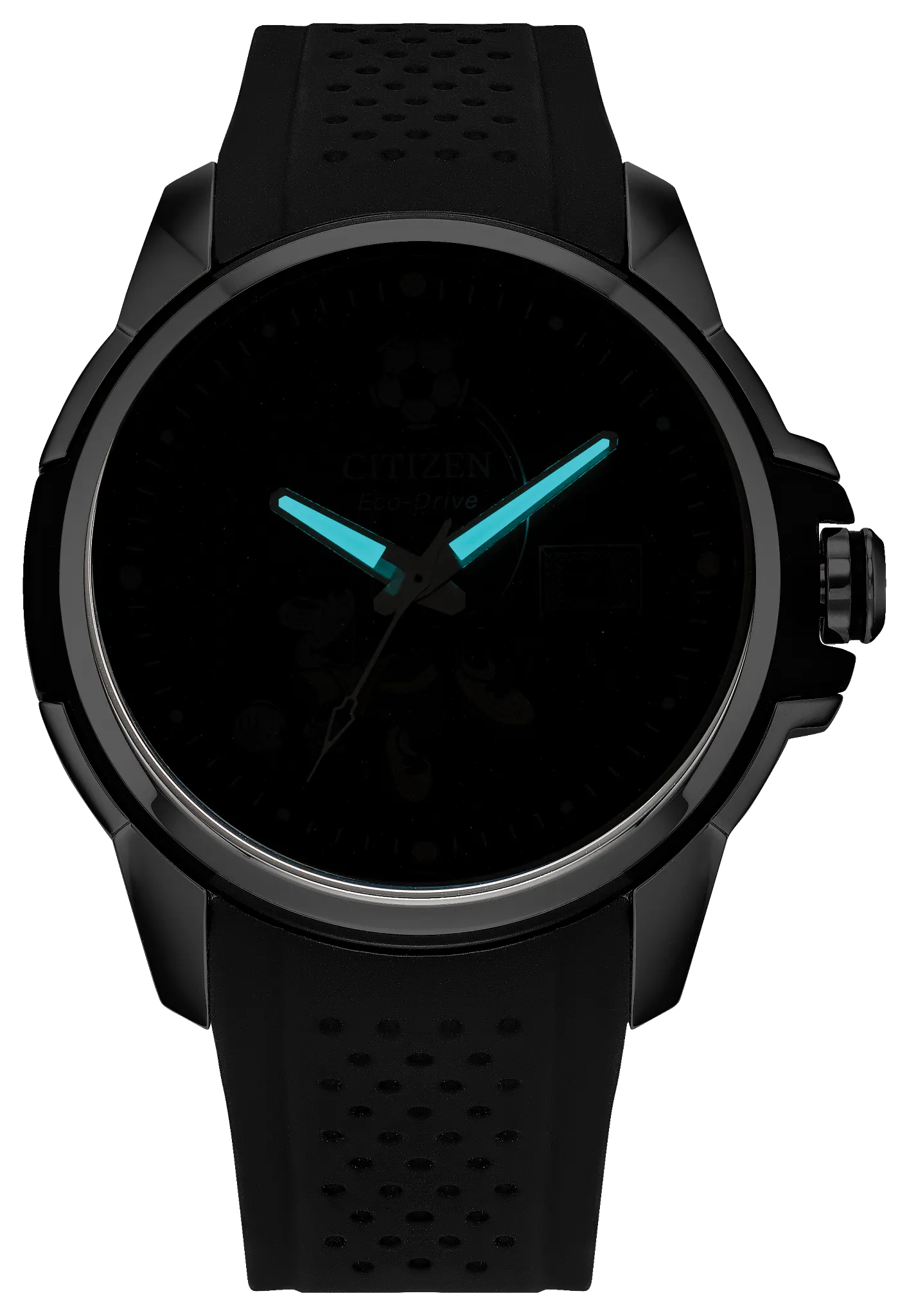 Mickey Soccer World Cup Green Dial Silicone Strap AW1656-08W | CITIZEN